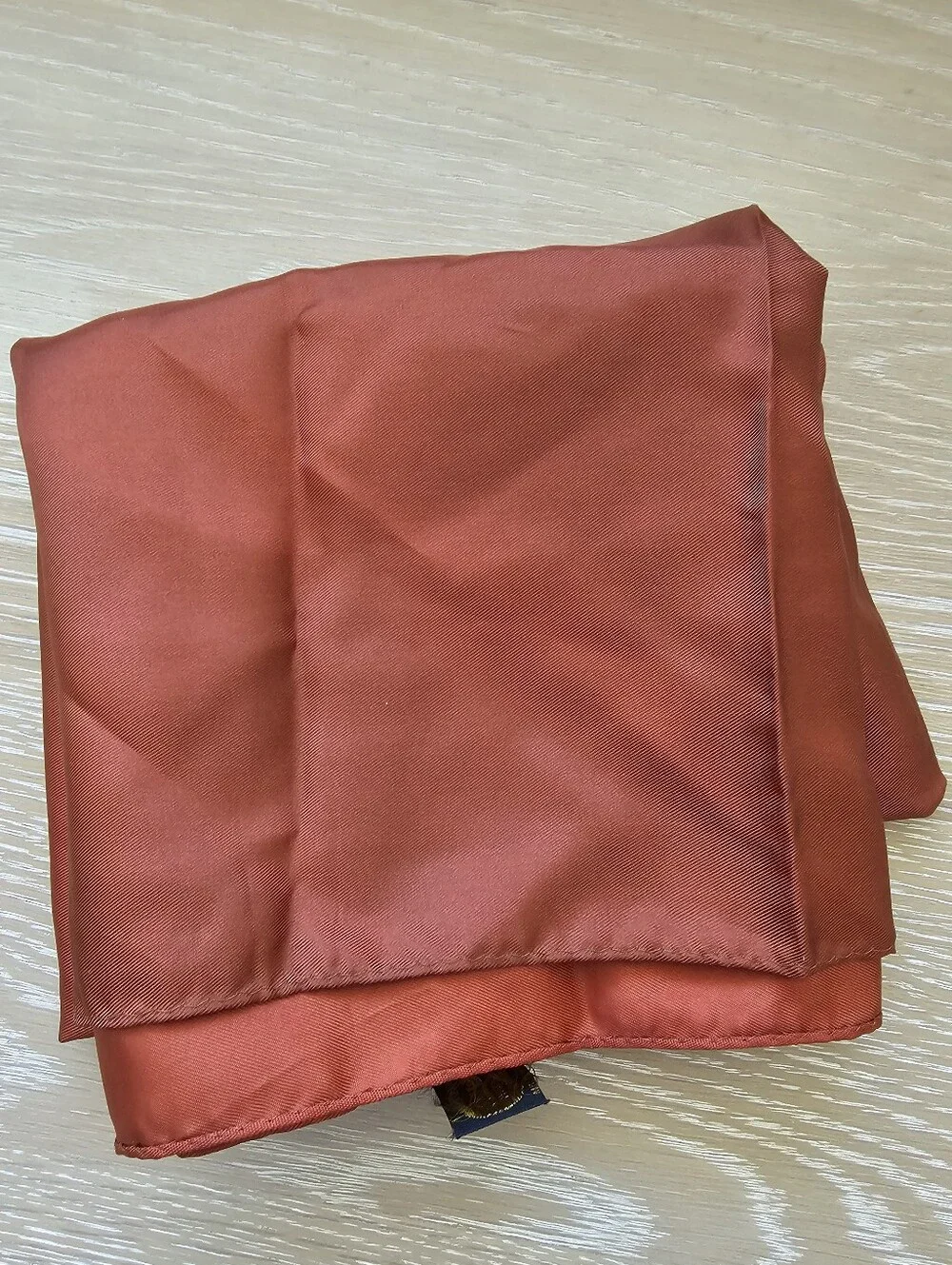 Vintage Orna Japan Burnt Orange Acetate Square Scarf – 26